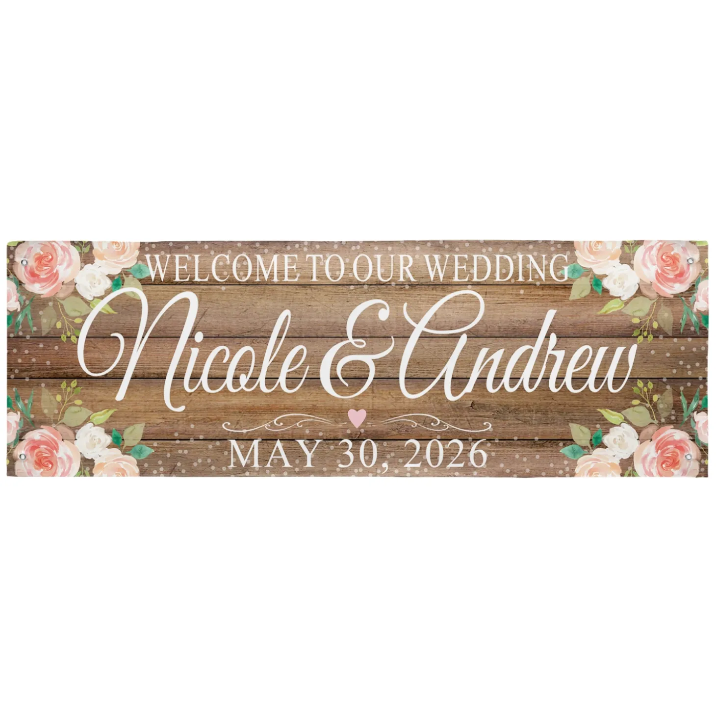Rustic Floral Celebration Banner