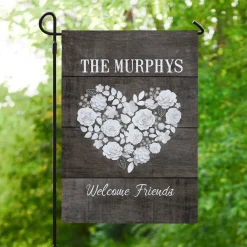 Rustic Floral Garden Flag