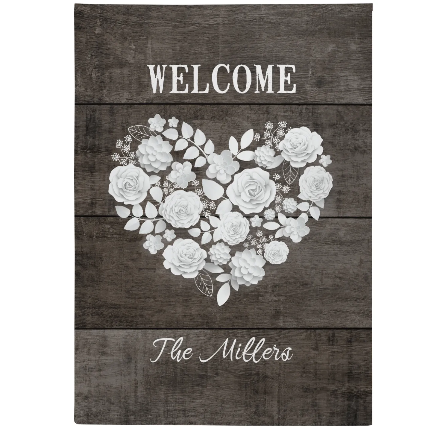 Rustic Floral Garden Flag