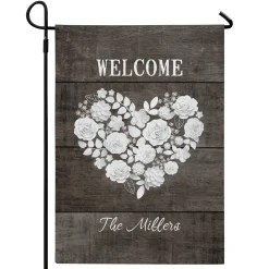 Rustic Floral Garden Flag