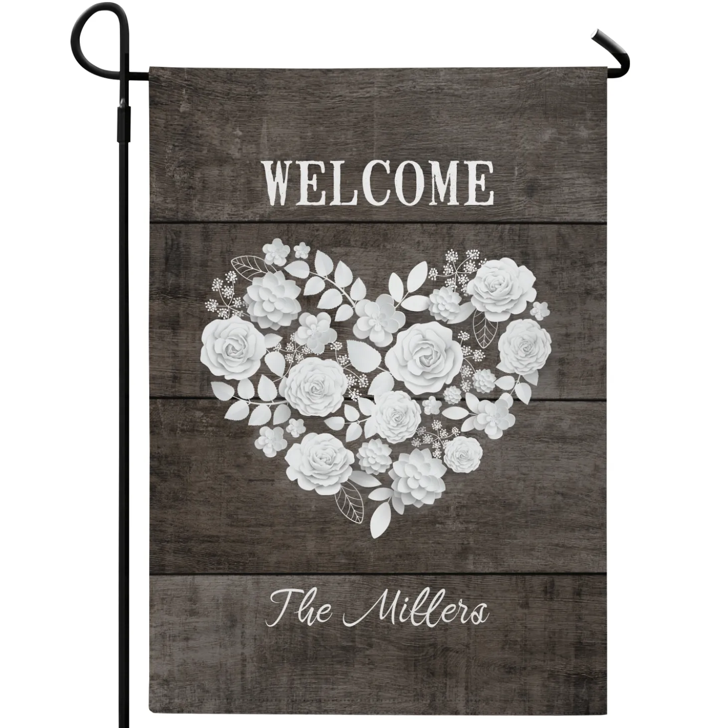 Rustic Floral Garden Flag