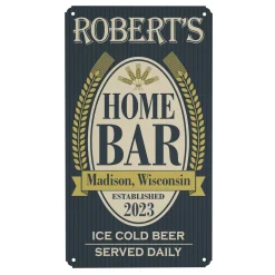 Rustic Metal Bar Signs