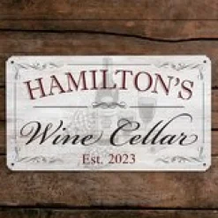 Rustic Metal Wine Signs