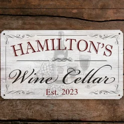 Rustic Metal Wine Signs