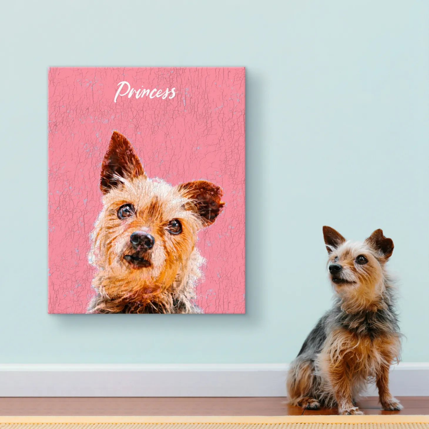 Rustic Painting Pet Portrait