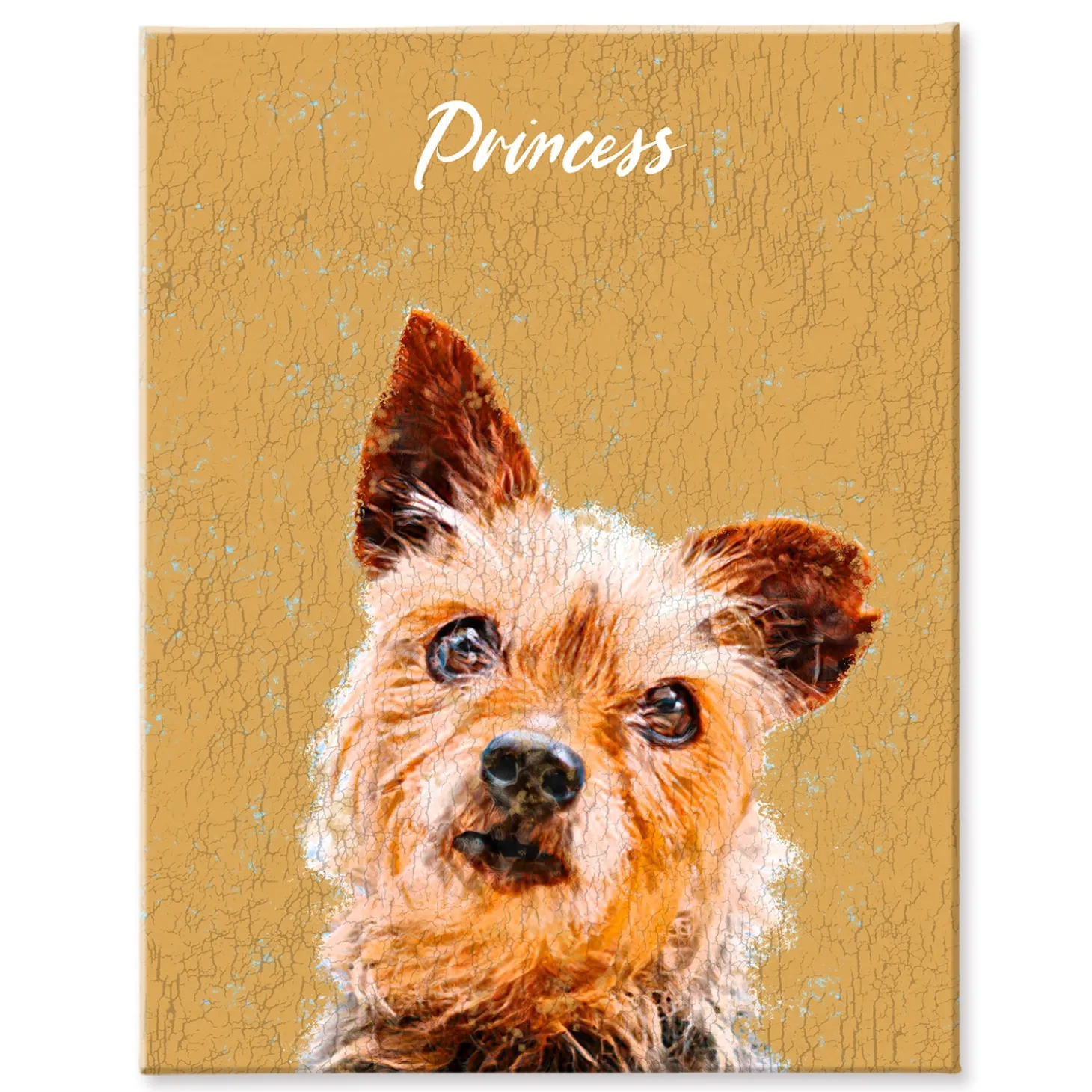 Rustic Painting Pet Portrait