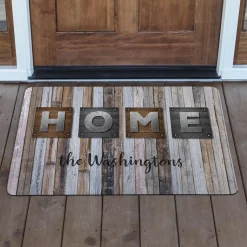 Rustic Plank Wood Doormat