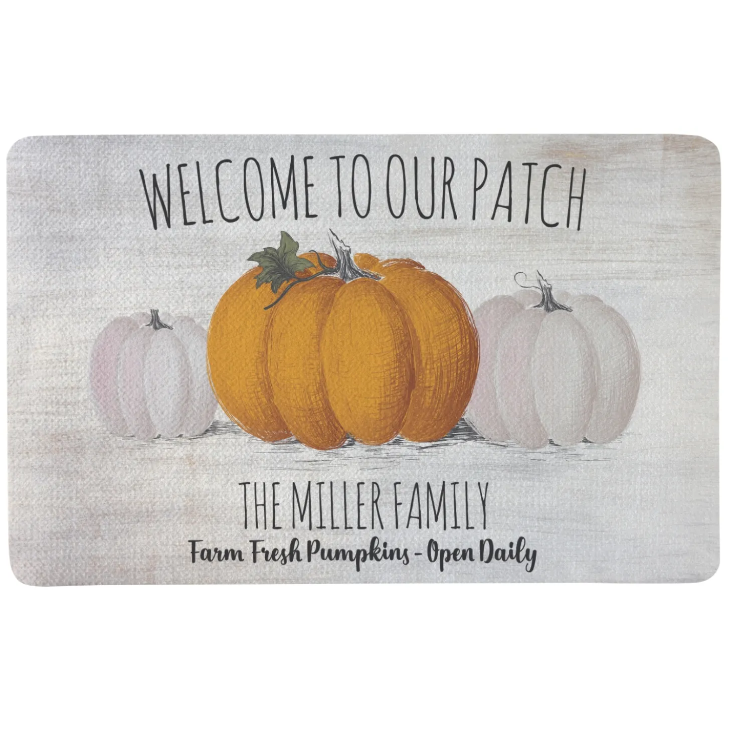 Rustic Pumpkin Farm Doormat