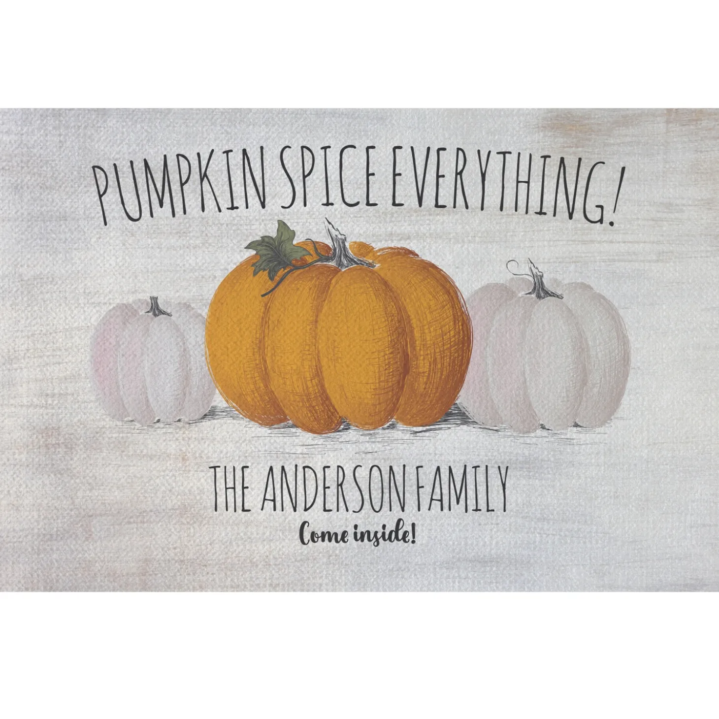 Rustic Pumpkin Farm Doormat