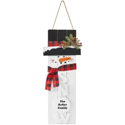 Rustic Snowman and Santa Wood Wall Art