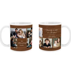 Rustic Wood Family Photo Mug
