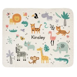 Safari Fun Quilted Baby Blanket