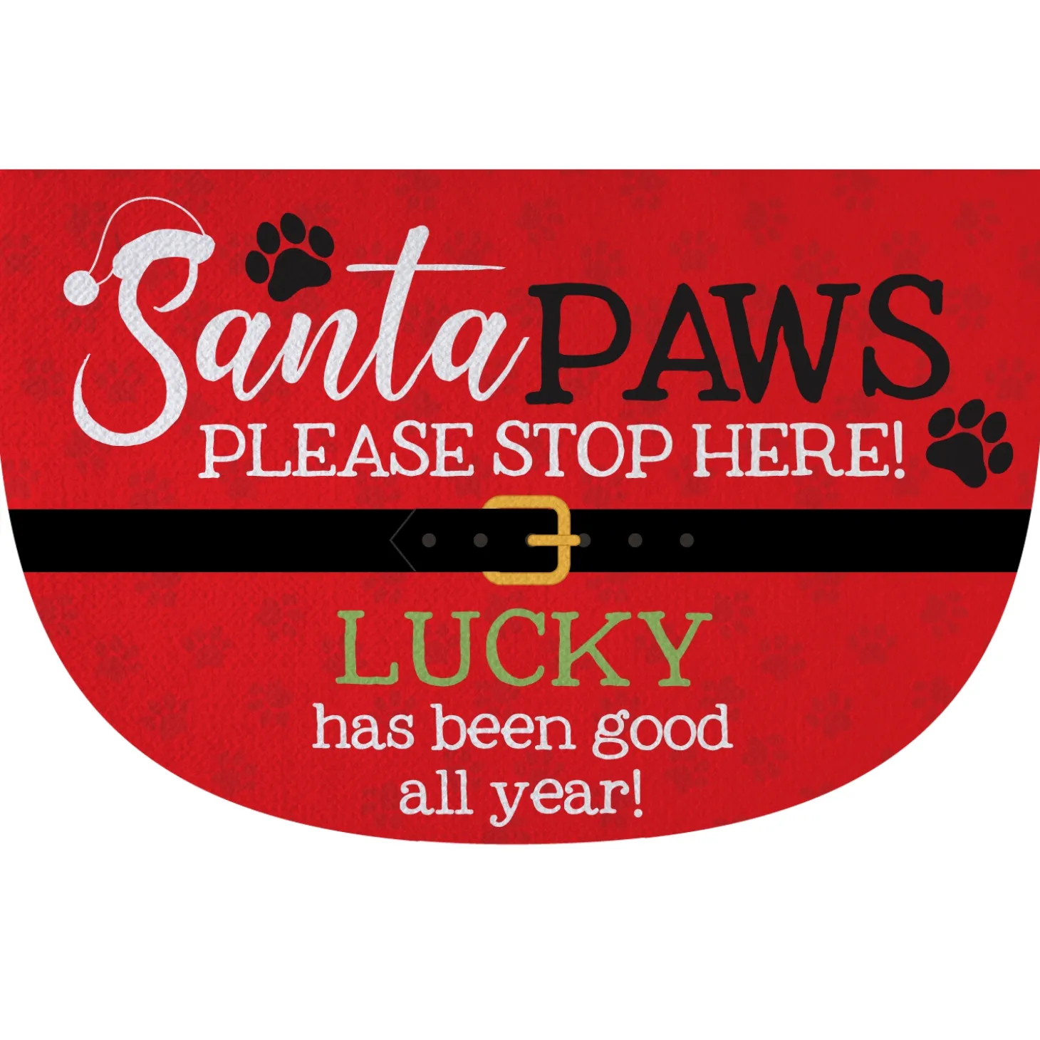 Santa Paws Stop Here Doormat