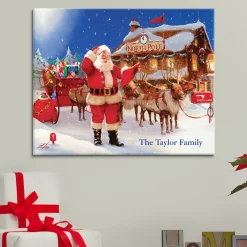 Santa's Flight Plans Canvas