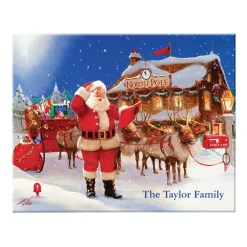 Santa's Flight Plans Canvas
