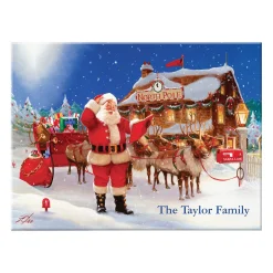 Santa's Flight Plans Canvas