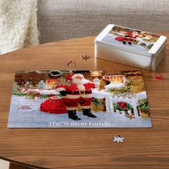Santa's List with Snow Puzzle