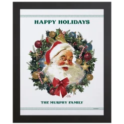 Santa Wreath Canvas