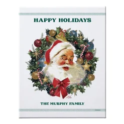 Santa Wreath Canvas