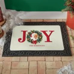 Santa Wreath Joy Doormat