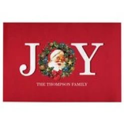 Santa Wreath Joy Doormat