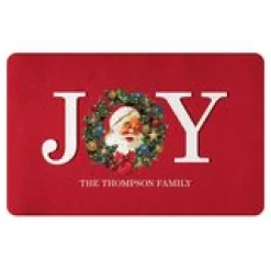 Santa Wreath Joy Doormat