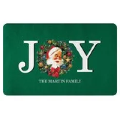 Santa Wreath Joy Doormat