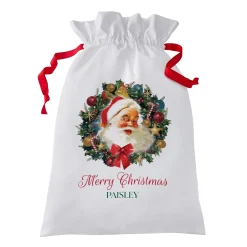 Santa Wreath Oversized Gift Bag
