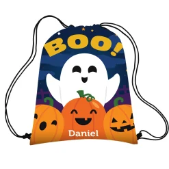 Say Boo! Allover Print Halloween Drawstring Bag