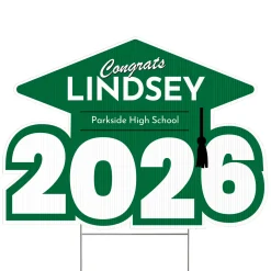 School Colors Graduation Year Yard Sign