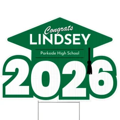 School Colors Graduation Year Yard Sign