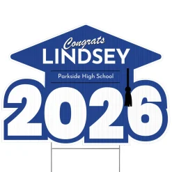 School Colors Graduation Year Yard Sign