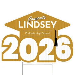 School Colors Graduation Year Yard Sign