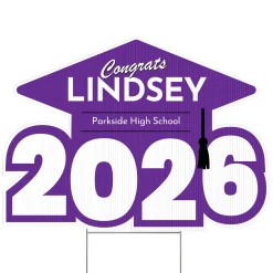 School Colors Graduation Year Yard Sign