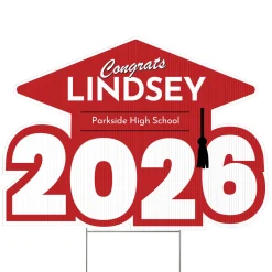 School Colors Graduation Year Yard Sign