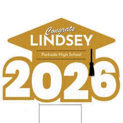School Colors Graduation Year Yard Sign