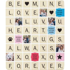 Scrabble® Be Mine Blanket
