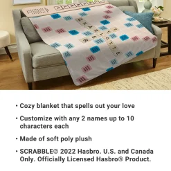 SCRABBLE® Couple Plush Blanket
