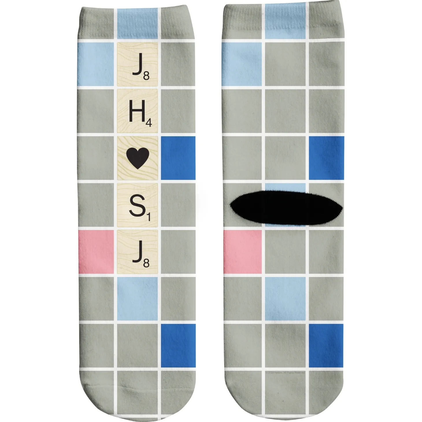 Scrabble® Initial Hearts Socks