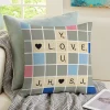Scrabble® Initial Hearts Throw Pillow