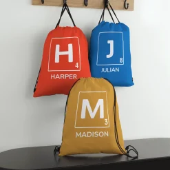 Scrabble® Initial with Name Drawstring Bag