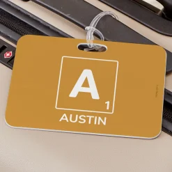 Scrabble® Initial with Name Luggage Tag