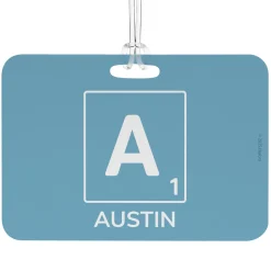 Scrabble® Initial with Name Luggage Tag