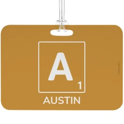 Scrabble® Initial with Name Luggage Tag