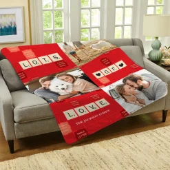 Scrabble® Lots of Love Photo Plush Blanket