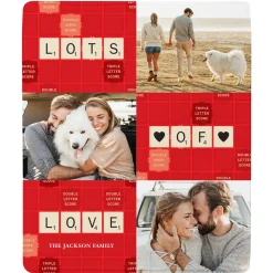 Scrabble® Lots of Love Photo Plush Blanket
