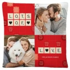 Scrabble® Lots of Love Photo Throw Pillow
