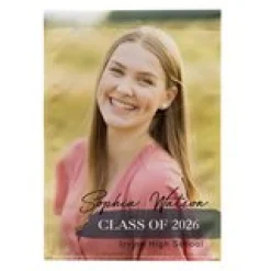 Scripted Graduate Photo Garden Flag