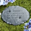 Scripted Paw Prints Pet Memorial Garden Stone