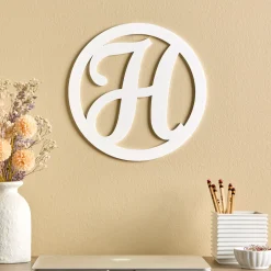 Script Initial Lasered Acrylic Wall Sign